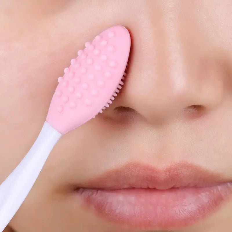 Brosse Nettoyante pour le Visage - DoubleSilkBrush™ - Rose Clair - Nomada beauté